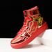 European Couple's Anime Co-branded Shiny Foreign Trade Hits, High-top Casual Sneakers, Thick Soled Shoes, Men's Shoes_desvips.com