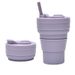 Folding Cup Outdoor Travel Convenient Straw Folding Water Cup Silicone Collapsible Cup_desvips.com