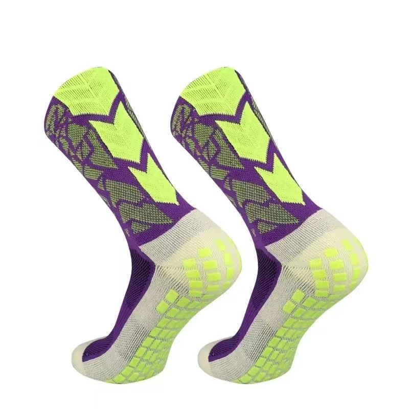 Colored Football With Anti Slip Middle Tube Outdoor Training, Thickened Towel Bottom Running Sports Socks For Men_desvips.com