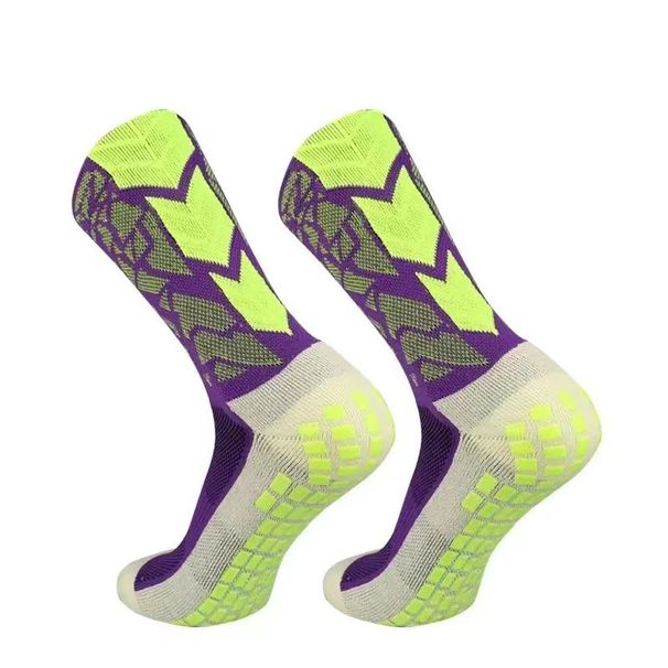 Colored Football With Anti Slip Middle Tube Outdoor Training, Thickened Towel Bottom Running Sports Socks For Men_desvips.com