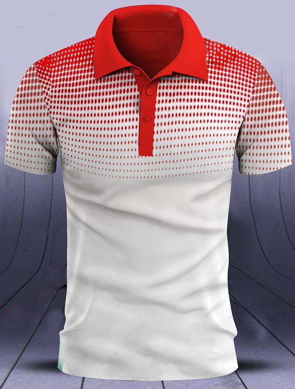 Men's Polo Shirts Golf Shirt Button Up Breathable Quick Dry Moisture Wicking Short Sleeve Mans Clothes Summer Tennis Sportswear_desvips.com