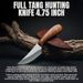 SZCO Full Tang Hunting Knife With 4.75 Inch Stainless Steel Drop Point Blade, Burlwood Handle, And Sheath - Brown Pocket Knife For Hunting, Cutting, A_desvips.com