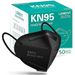 LEMENT 50-Piece KN95 Black Face Mask With 5-Layer Filter And ≥95% Cup Dust Safety Protection_desvips.com