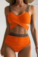 2025 Tight Bikini Women Backless High Waist Swimsuit Tummy Control Gold Thread Elastic Band_desvips.com