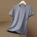 Men's Summer New Short-sleeve T-shirt For Running And Fitness, Ice Silk Thin Mesh Casual Top_desvips.com