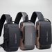 Fashionable Combination Lock Chest Bag - Theft Film Waterproof USB Charging Port Multi-Functional Sports Shoulder Crossbody_desvips.com
