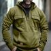 New Spring Autumn Winter Men's Hooded Solid Color Youth Sports Multi-Pocket Patchwork Sweatshirt Jacket_desvips.com