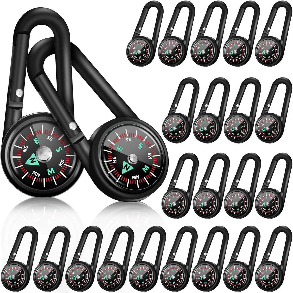 Kanayu Magnetic Keychain Small Pocket Mini Compass Survival Hiking For Adults Camping Backpacking Accessory_desvips.com