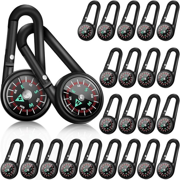 Kanayu Magnetic Keychain Small Pocket Mini Compass Survival Hiking For Adults Camping Backpacking Accessory_desvips.com