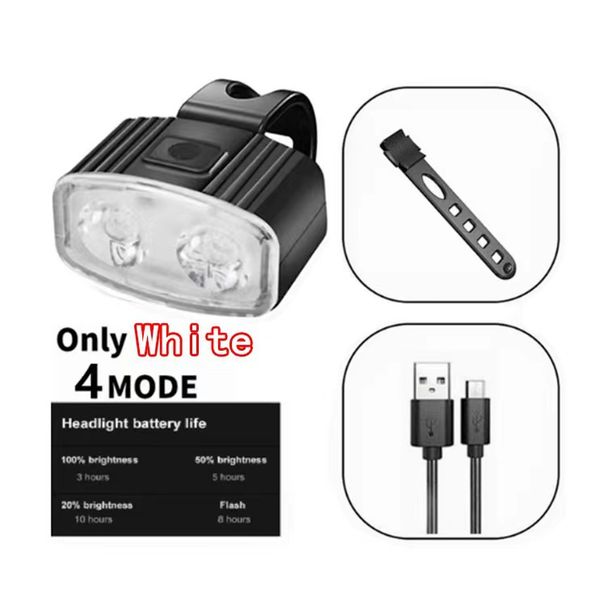 Bicycle Taillight Type C Charging Multi Mode Night Riding Headlight Taillight Set Outdoor LED Riding Light_desvips.com