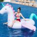 Giant Inflatable Pegasus Float - Dual-Color Candy Unicorn Ride For Women & Adults (Extra Large Pool Lounger Heavy-Duty PVC 150cm Size)_desvips.com
