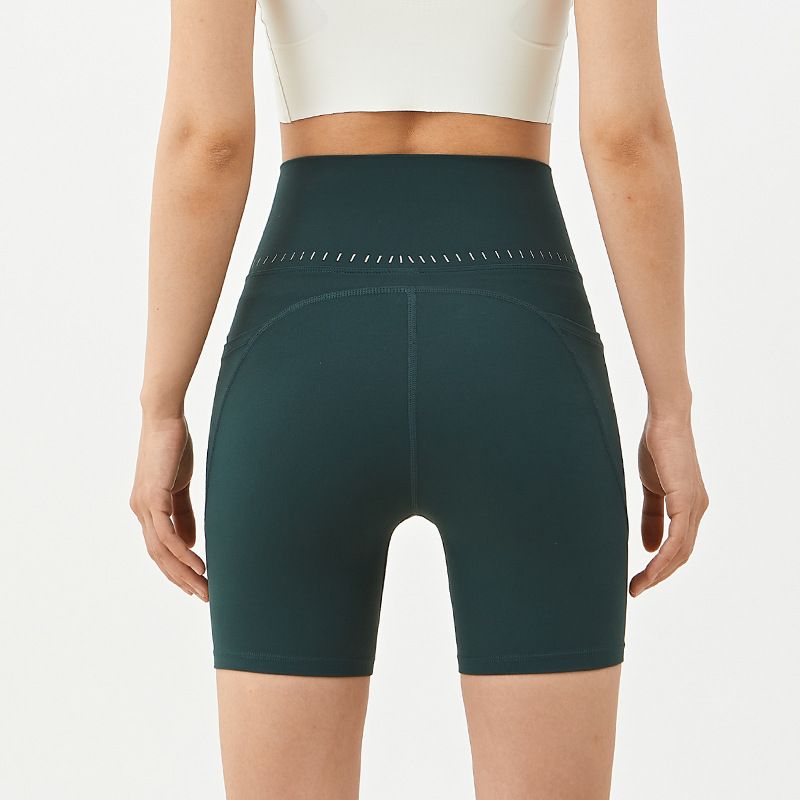 Women’s Clothing High Waist Hip Lifting Thin Elastic Four Point Pants Summer Tight Cycling Quick Drying Women's Yoga Fitness Pants For Outer Wear_desvips.com