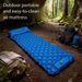 Portable Outdoor Camping Mat, Car & Beach Use, Rhombus TPU Inflatable Mat With Foot Pump & Pillow_desvips.com