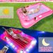 Swimming Pool Water Luminous Inflatable Floating Row Backrest Floating Bed Lounge Chair Outdoor Water Spray Tanning Pool Floating Row_desvips.com