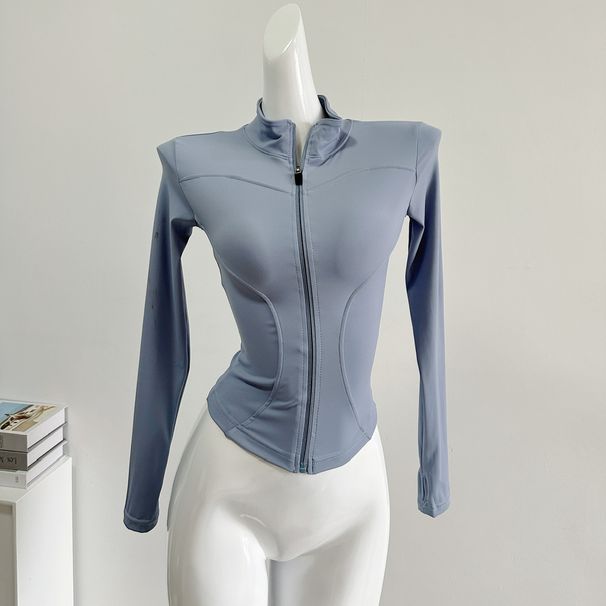 Fitness Jacket Women, Tight Fitting Quick Drying Top, Long Sleeved Professional Running, Pilates Training, Yoga Suit Set_desvips.com
