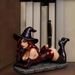 Funny Witch Pen Holder Sexy Witch Bookshelf Figurine With Pen Holder Witch Statue Pens Holders Desk Organizer Halloween Decor_desvips.com