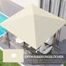 Ersatzdach Für Pavillon 3 X 3 M Wasserabweisend Pavillondach UPF30+ Ersatzbezug Oxford-Stoff, 370 G/m², Cremeweiß_desvips.com