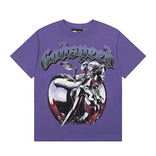 Skull Washed Summer Ins High Street Dark Style Unisex T-Shirts_desvips.com