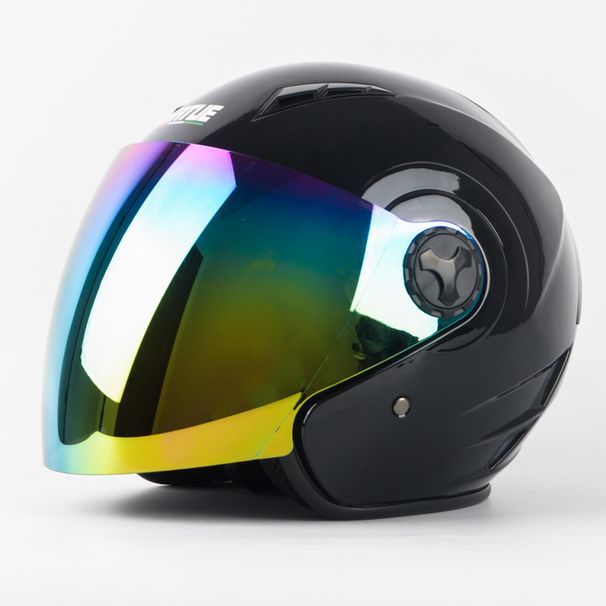 Electric vehicle helmet men's and women's summer half cover half helmet four seasons warm breathable safety helmet_desvips.com