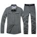 Hiking Clothings Women's Quick Drying Shirt Long Sleeve Detachable Short Sleeve Two Piece Splicing Solid Color Quick Drying Quick Drying Underwear Set_desvips.com
