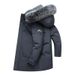 Exclusive New Down For Men, Mid-Length Fashionable Hooded Jacket With Large Fur Collar, Winter Thickened_desvips.com