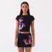 Women's clothing new short-sleeved printed hip skirt suit ladies high-end suit two-piece skirt_desvips.com