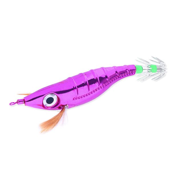 Electroplated Squid Shrimp Lure 10CM-9G Big Eyes Wood Shrimp Hooks Octopus Squid Hooks Cuttlefish Fishing Lure Fishing Supplies_desvips.com