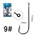 Skimming Shark|30 Pieces Long Straight Handle Live Bait High Carbon Steel Fishing Black Sea Bream Sandworm Hook_desvips.com