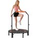 Trampoline De Fitness Gymnastique Avec Poignée Réglable, Pliable, 6 Pieds, 28 Ressorts Ø 102 Cm, Noir Rouge_desvips.com