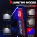 Powerful 550LM EDC Flashlight USB C Rechargeable Torch With COB Red And Blue Lights Outdoor Portable Pen Clip Lantern_desvips.com