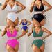 Women's Sexy One-Piece Swimsuit With Back Tie & Cutout - Tummy Control & Adjustable Straps_desvips.com