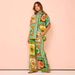 Women's Clothing fashion personality printing short-sleeved holiday leisure loose tie suit_desvips.com