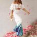Women's Clothing Two-piece casual off-shoulder solid one-shoulder ruffle sleeves _desvips.com
