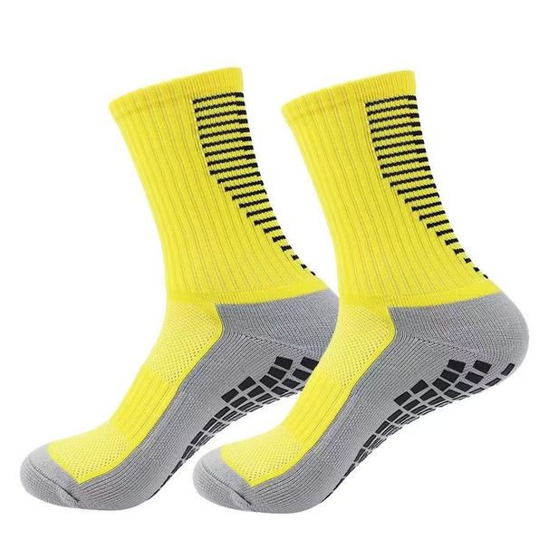 Men's Professional Sports Socks Soccer Terry Cloth Sole mid Calf Shock Absorbing Non Slip Breathable Sweat Absorbent_desvips.com