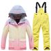 Children's Ski Suit Set For Girls Winter Outdoor Waterproof Warm Windproof Snowboard Thickened New Cross-Border Model_desvips.com