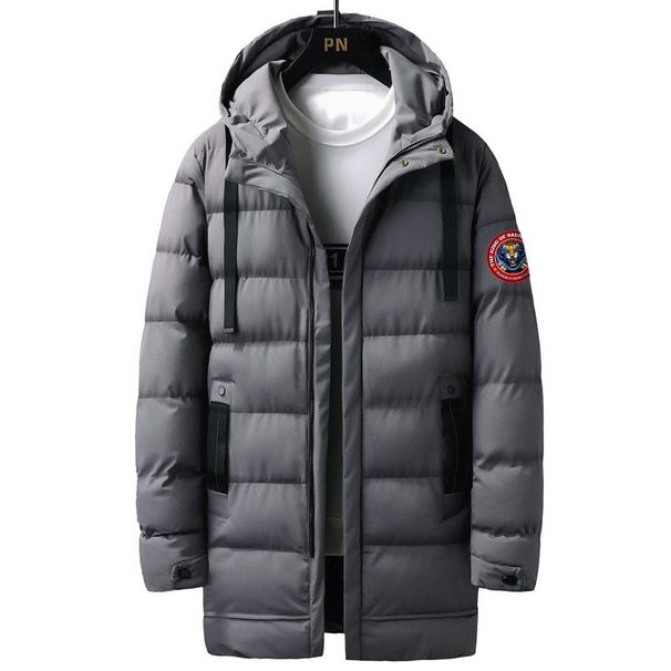 Cross-border Winter European And American Men's Thickened Warm Medium And Long Hooded Clothes Tiger Head Chapter Boy Loose Coat Men_desvips.com
