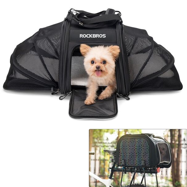 ROCKBROS Pet Carrier Bag Transparent Pet Bag Bicycle Breathable_desvips.com