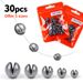 Hand Squeeze Bite Weight Open Round Clip No Line Damage Quick Lead Sinker Rock Fishing Accessories 30pcs/pack_desvips.com