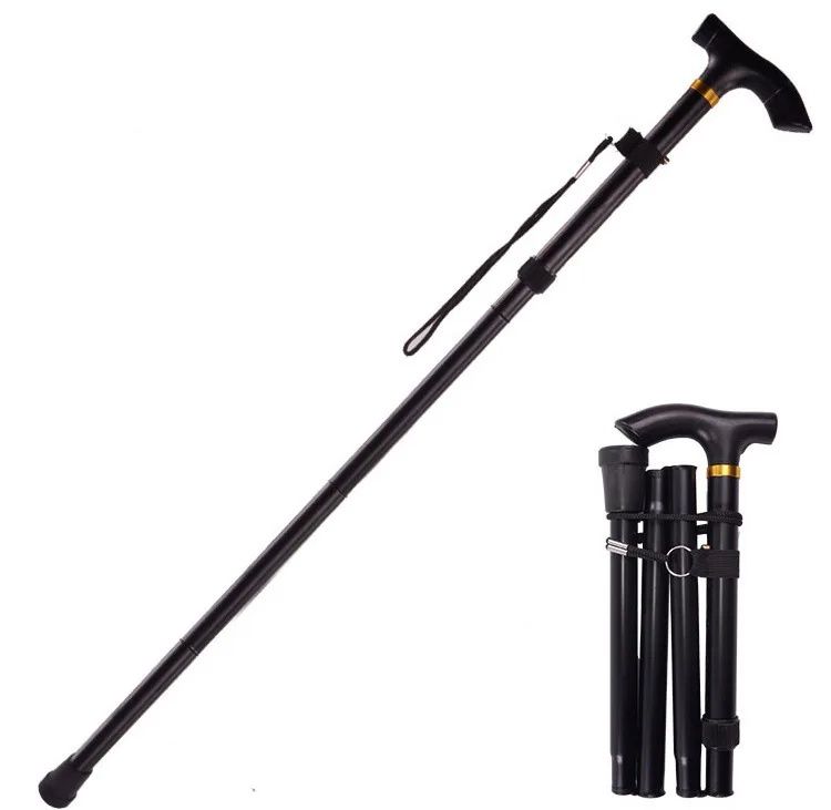 MELEDE Telescopic Walking Stick Outdoor Hiking Trekking Poles Aluminum Alloy Metal Folding Cane Crutches Pole For Elderly People_desvips.com