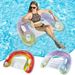 Glitter U-ink Seat Floating Row Inflatable Water Thickened Rainbow Ride Recliner And Hammock Sofa_desvips.com