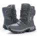 Men's & Women's Waterproof Snow Boots Winter Hiking Shoes With Plush Lining, Non-Slip TPR Sole For Outdoor Activities (Black/White/Gray)_desvips.com