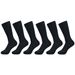 6 Pairs Men's Black Cotton Dress High Quality Long Calf Socks Autumn Winter Sweat Resistant Anti Odor_desvips.com