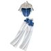 Women's Clothing denim patchwork distressed suit_desvips.com