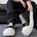 RO Low-Top 1 Black White European And American Trendy Milk Fragrance Sole Canvas Couple Minimalist Commuting Casual_desvips.com