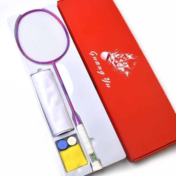 Guangyu Competition Special Single Lightweight 6U Carbon Fiber Badminton High Elasticity Home Adult Racket_desvips.com