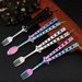 Butterfly Knife Folding Spoon Fork Balisong Training Spoon Fork Butterfly Knife Trainer Outdoor Camping Tableware Kitchen Tool_desvips.com