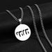 Cross-border Stainless Steel Punk Hip-hop Style Cut-out Rune Round Pendant Necklace, Versatile Unisex Fashion Accessory_desvips.com