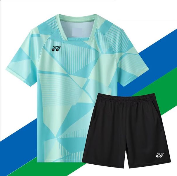25YY New Badminton Men And Women Quick Dry Sportswear Table Tennis Training Breathable Competition Team Suit_desvips.com