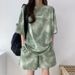 Women's Summer Lightweight Sports Casual 2025 New Style For Petite Women, Versatile Sweet Cool Top And Shorts Two-Piece_desvips.com
