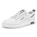 Men's Shoes One-pedal Men's Casual Shoes 2025 Spring New Flat Baseplate Shoes Non-slip Waterproof White Leather Shoes_desvips.com